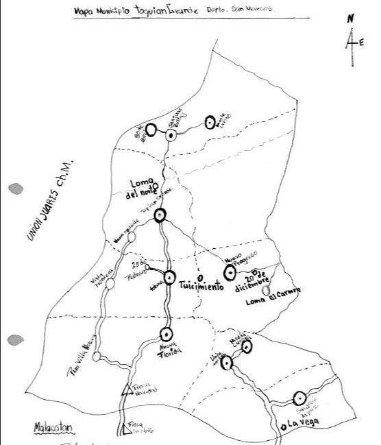 Así está delimitado Toquián Grande, Tajumulco, San Marcos. (Foto Prensa Libre: Expediente)