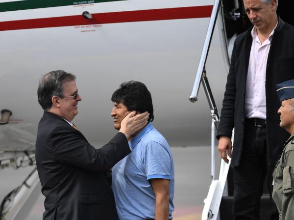 El expresidente de Bolivia Evo Morales cuando llegó a México en Noviembre. (Foto Prensa Libre: AFP)