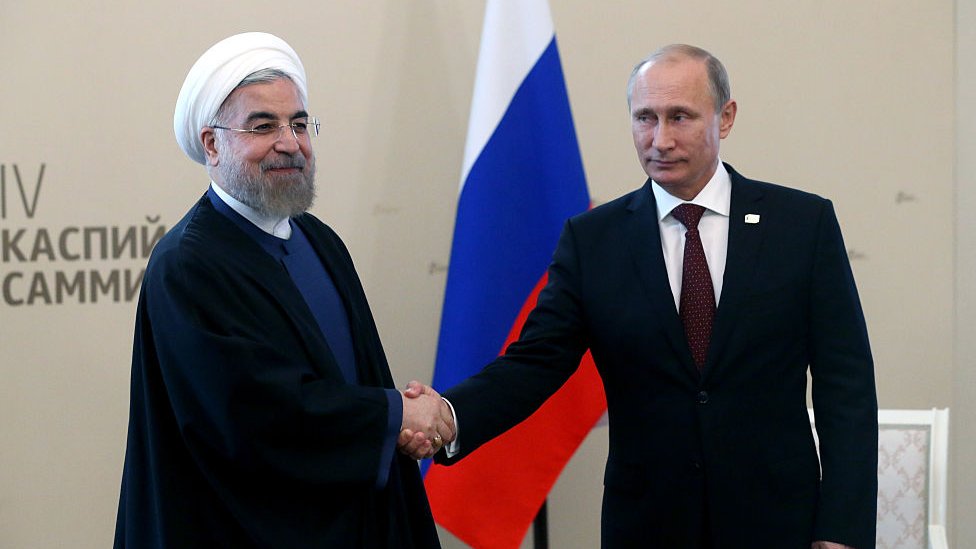 Tanto Hasan Rohani​ como Vladimir Putin buscan expandir sus esferas de influencia en Medio Oriente. (Foto Prensa Libre: Getty Images)