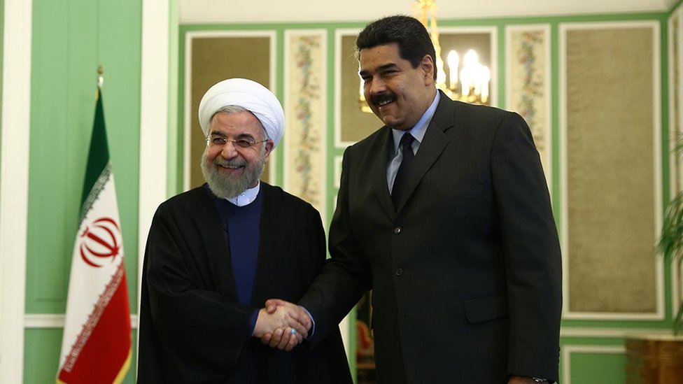 Hasan Rohani y Nicolás Maduro: los presidentes de Irán y Venezuela son aliados políticos.