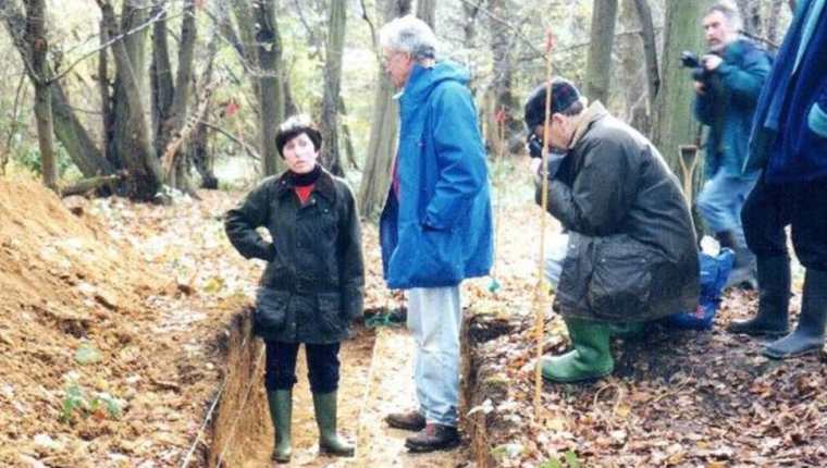 Patricia Wiltshire asesorando a arqueólogos a principios de los 1990. PATRICIA WILTSHIRE 