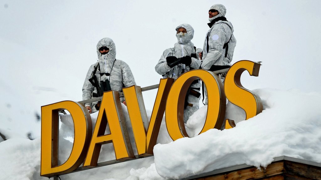 La seguridad es estricta durante el Foro de Davos.