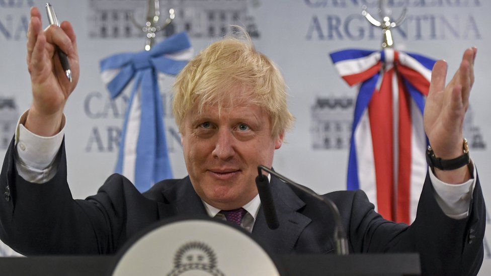 Johnson viajó a Sudamérica siendo canciller británico en 2018. (Foto Prensa Libre: Getty Images)