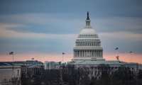 WASHINGTON, DC - JANUARY 27: The sun sets over the U.S. Capitol during the Senate impeachment trial of President Donald Trump on January 27, 2020 in Washington, DC. The defense team continues its arguments on day six of the trial of President Trump.   Samuel Corum/Getty Images/AFP
== FOR NEWSPAPERS, INTERNET, TELCOS & TELEVISION USE ONLY ==