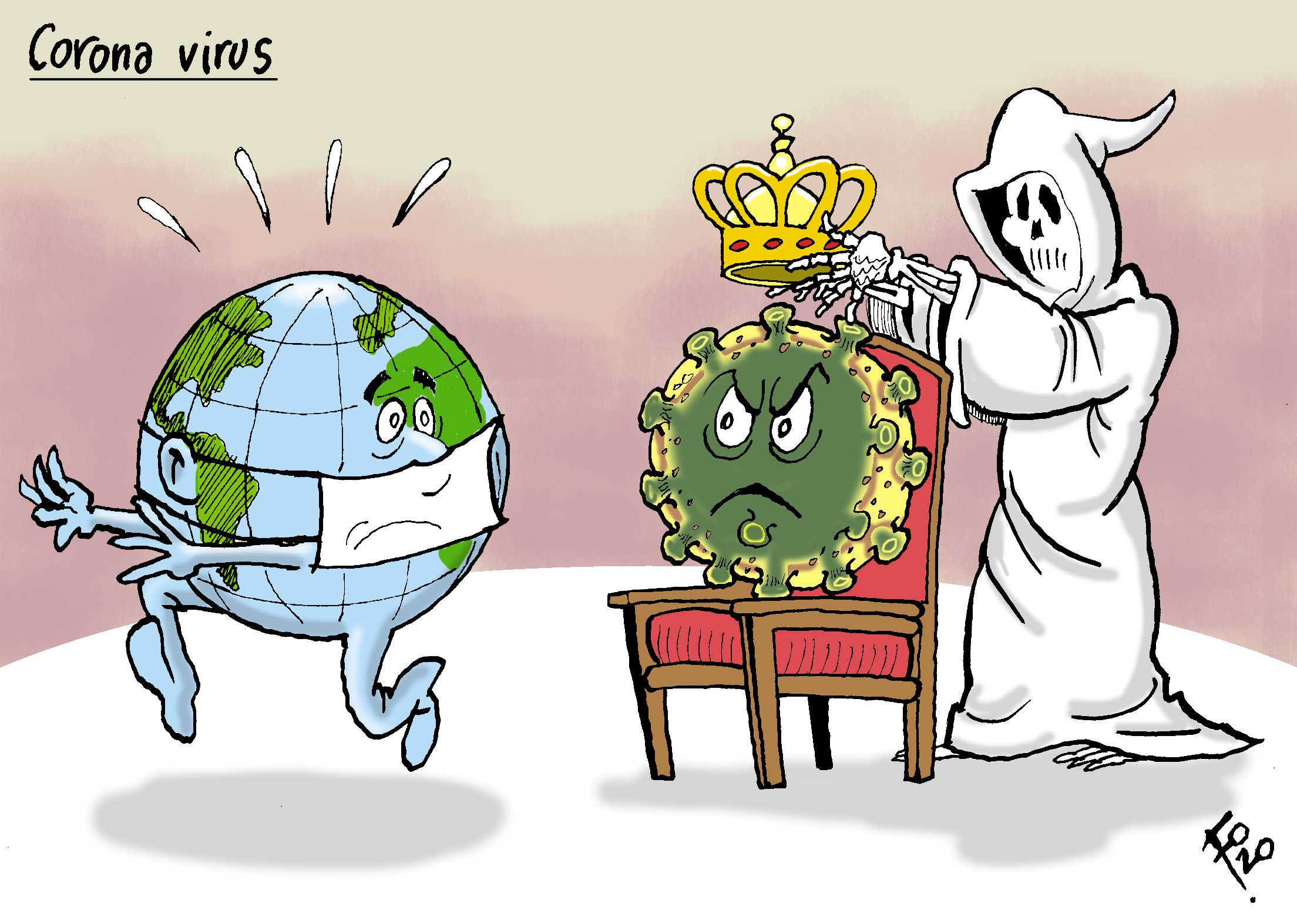 תוצאת תמונה עבור virus con corona caricatura