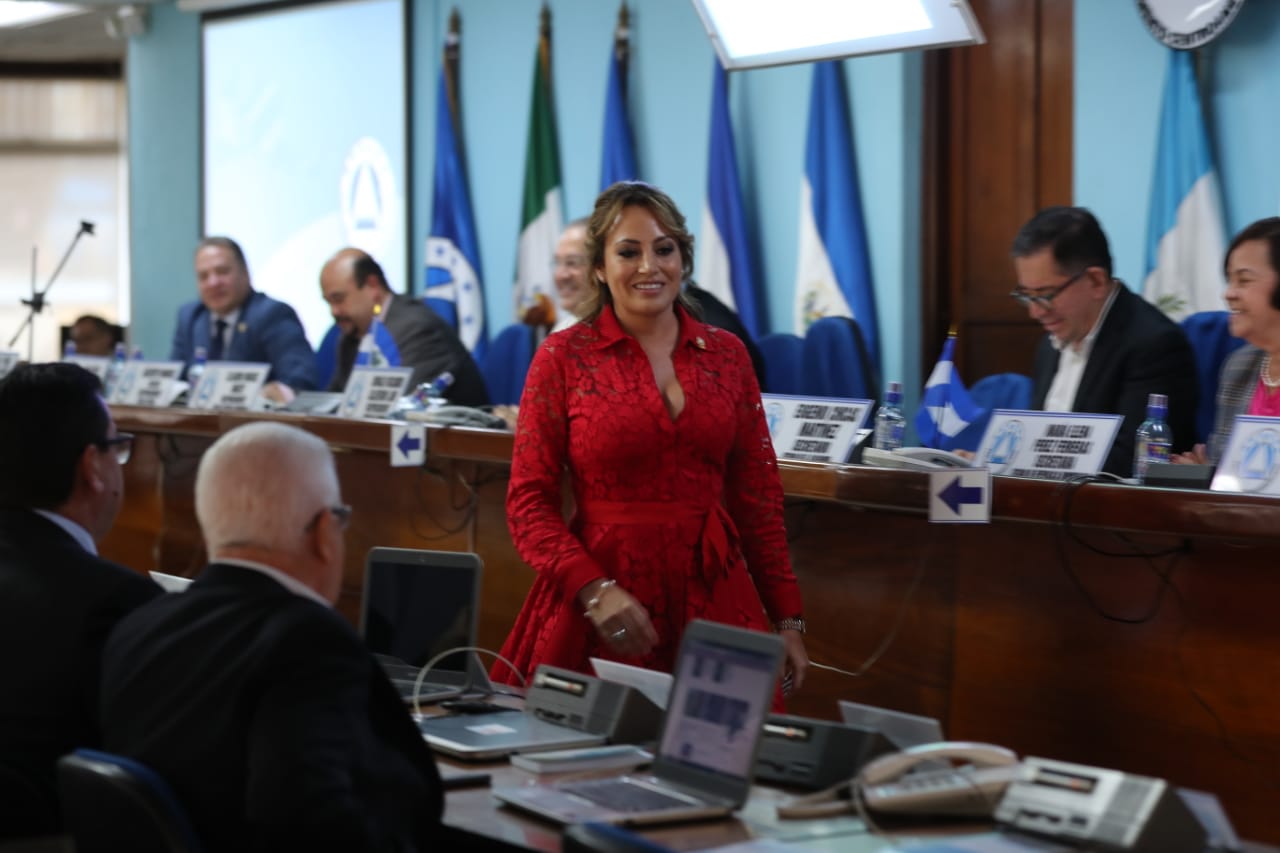 La hija de Sandra Torres, Nadia de León Torres fue electa como presidenta del Parlamento Centroamericano para finalizar el periodo en octubre 2020. (Foto Prensa Libre: Érick Ávila)