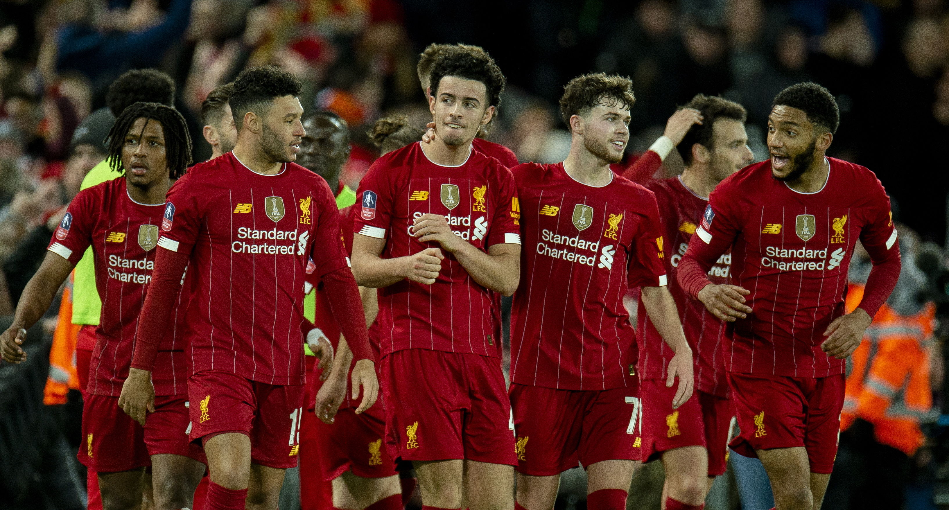 Los jugadores del Liverpool volvieron a festejar. (Foto Prensa Libre: EFE)