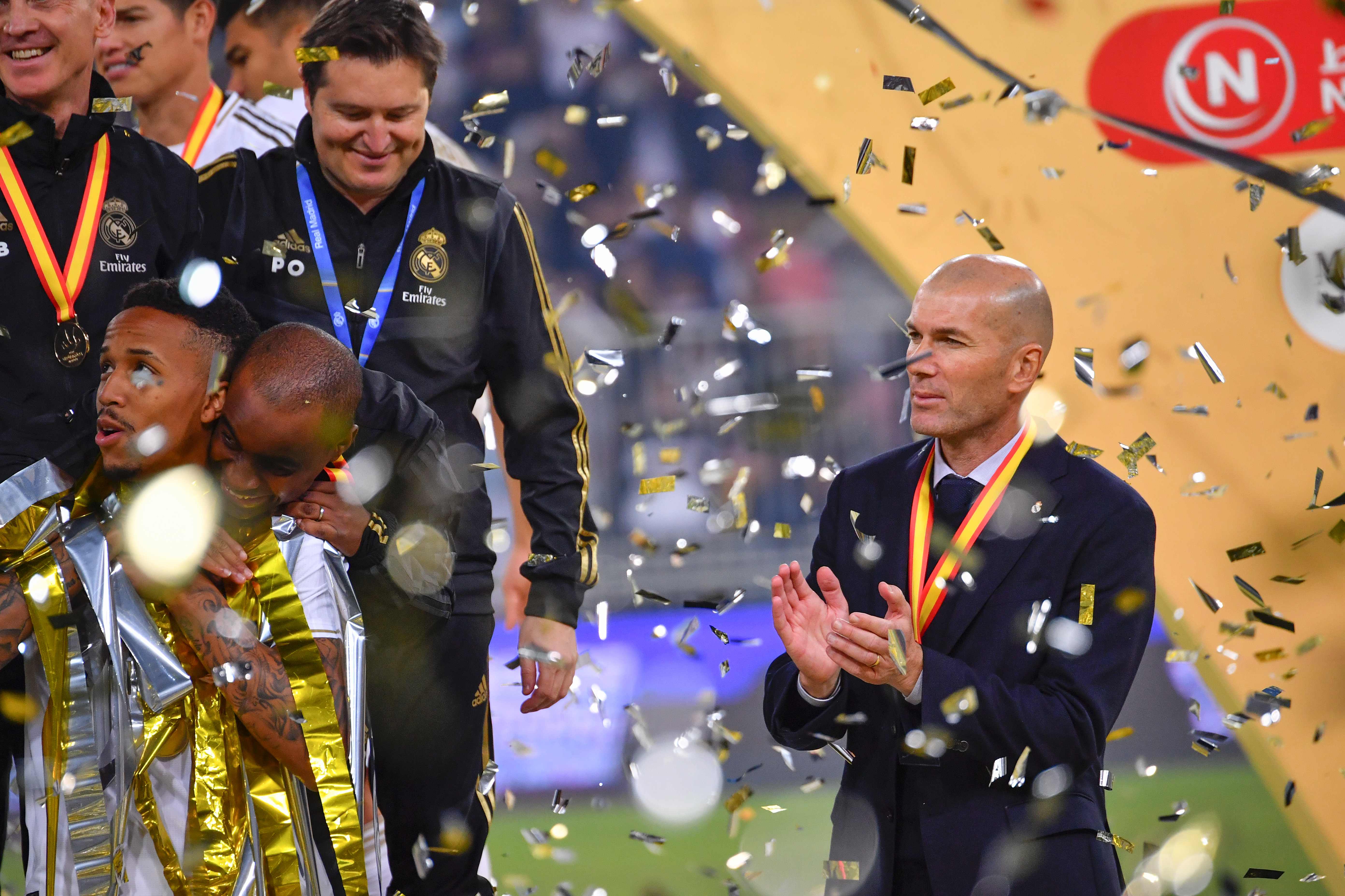 El técnico del Real Madrid, Zinedine Zidane, lleva marca perfecta en finales. (Foto Prensa Libre: AFP)