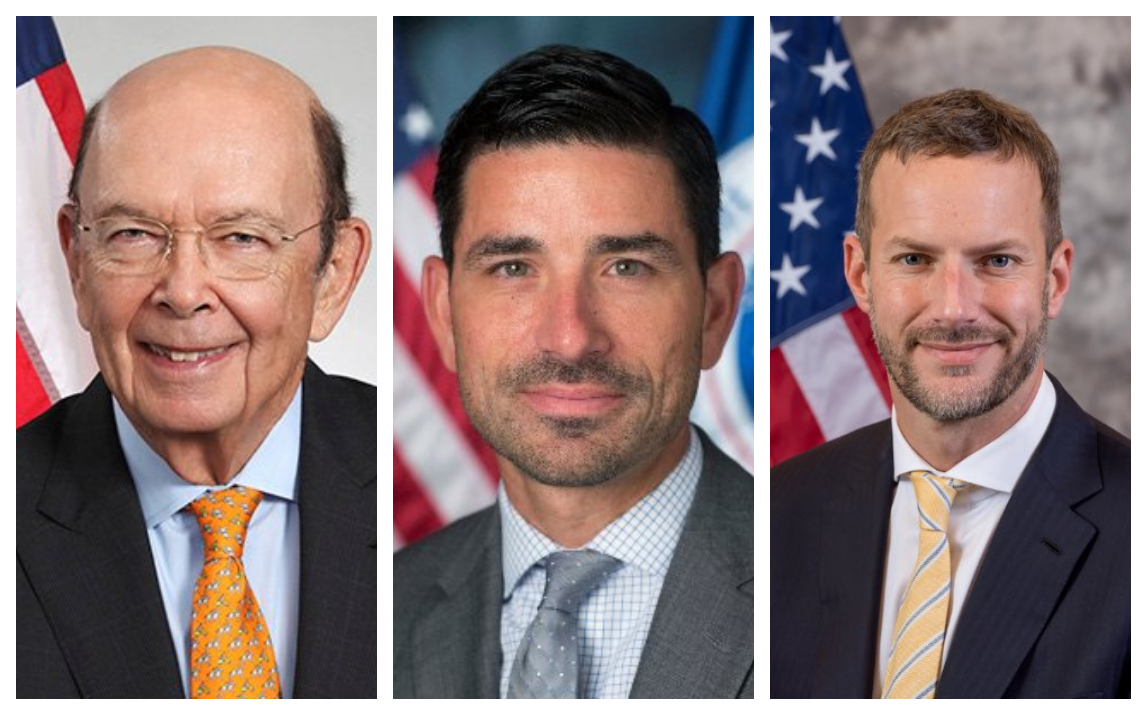Wilbur Ross, Chad F. Wolf y Adam S. Boehler son los funcionarios que acompañarán al embajador estadounidense Luis Arreaga a la toma de posesión de Alejandro Giammattei. (Foto Prensa Libre: Twitter)