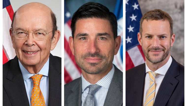 Wilbur Ross, Chad F. Wolf y Adam S. Boehler son los funcionarios que acompañarán al embajador estadounidense Luis Arreaga a la toma de posesión de Alejandro Giammattei. (Foto Prensa Libre: Twitter)