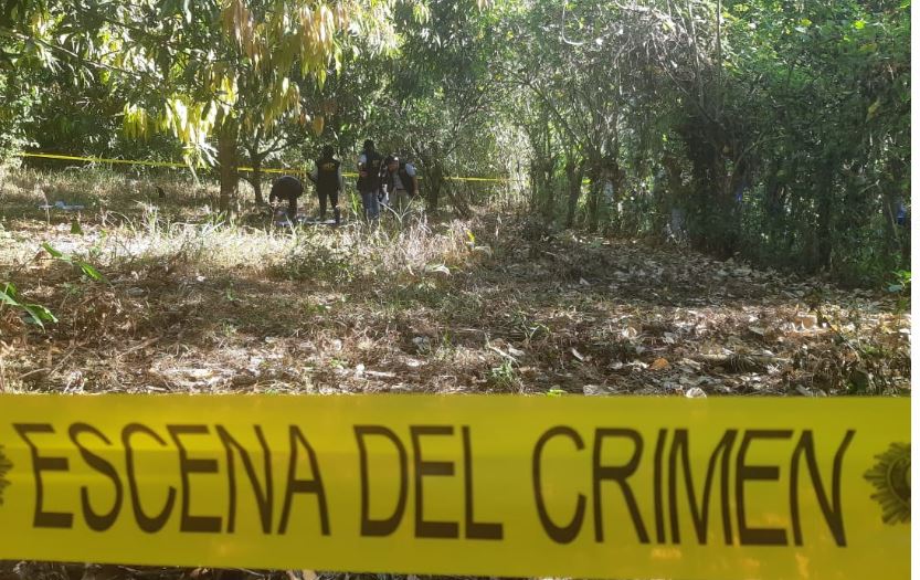 Lugar donde fue localizado el cadáver de Héctor Juárez en la aldea Sibaná, El Asintal, Retalhuleu. (Foto Prensa Libre: Rolando Miranda). 