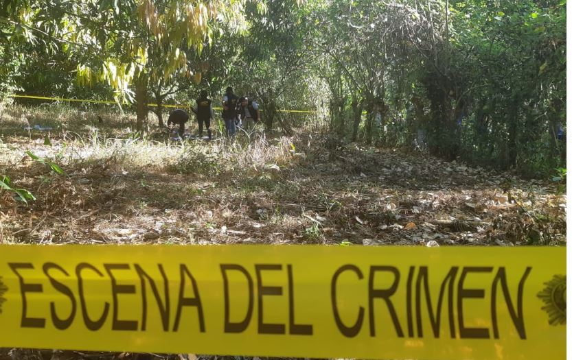 Lugar donde fue localizado el cadáver de Héctor Juárez en la aldea Sibaná, El Asintal, Retalhuleu. (Foto Prensa Libre: Rolando Miranda). 