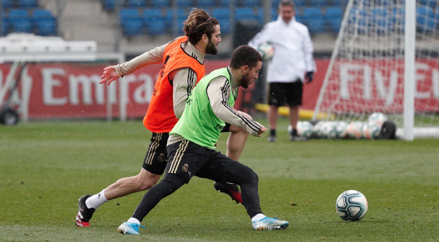 El belga Eden Hazard regresa a los entrenamientos. (Foto Prensa Libre: Real Madrid)