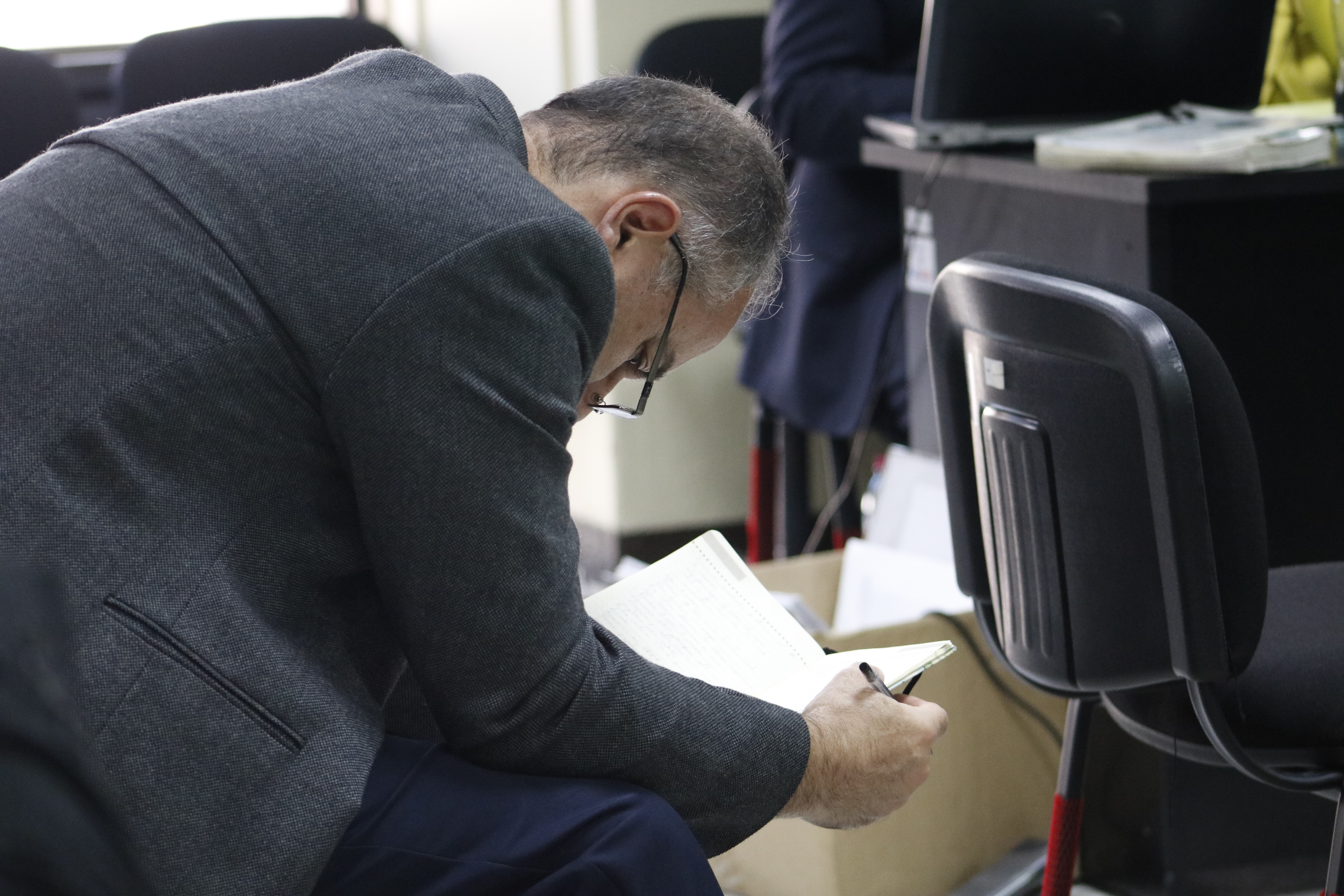 El expresidente del Congreso de la República Pedro Muadi reniega la declaración del testigo del Ministerio Público en el juicio en su contra. (Foto Prensa Libre: Fernando Cabrera) 