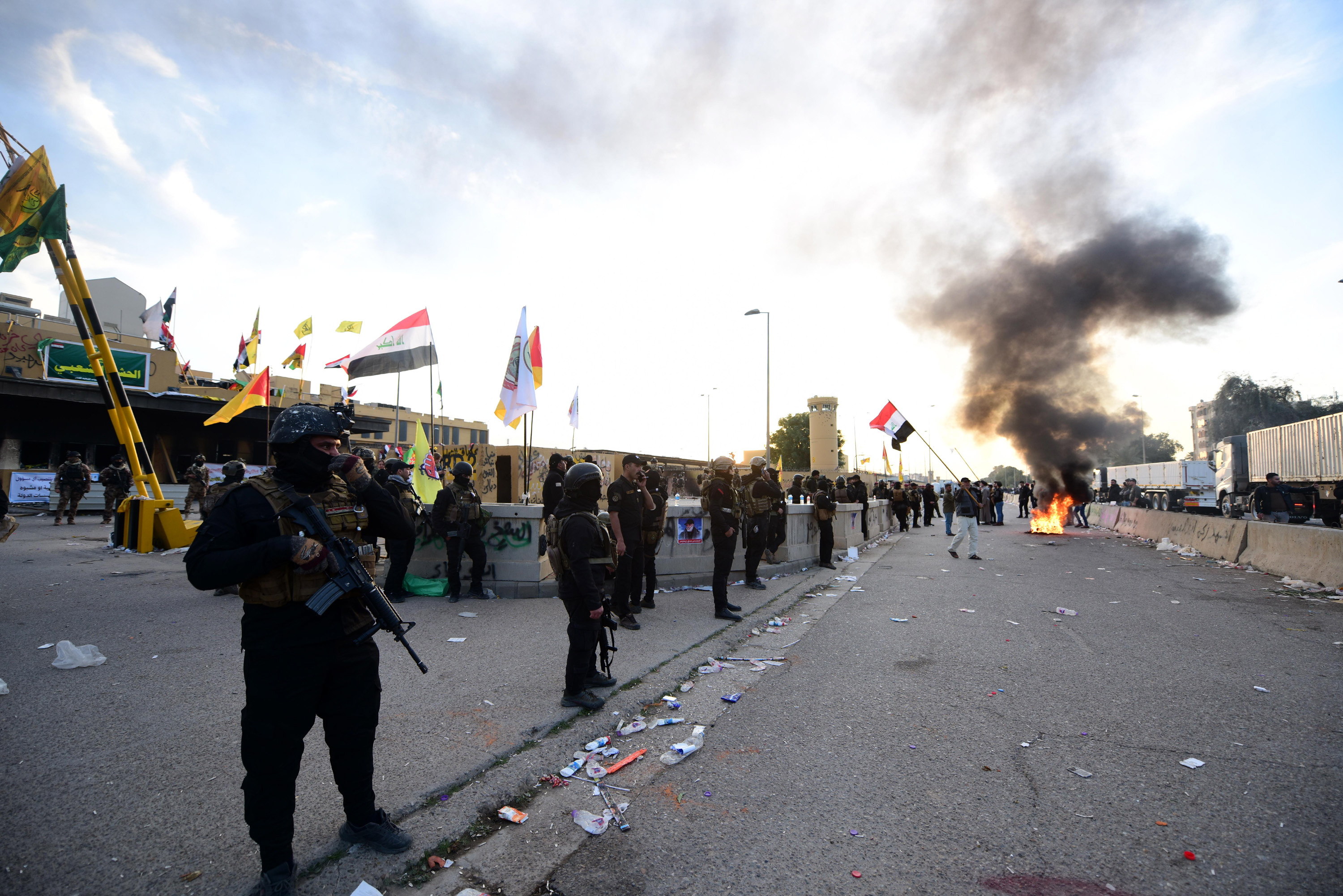Los comandantes murieron en un bombardeo en Bagdad, Irak. (Foto Prensa Libre: EFE)