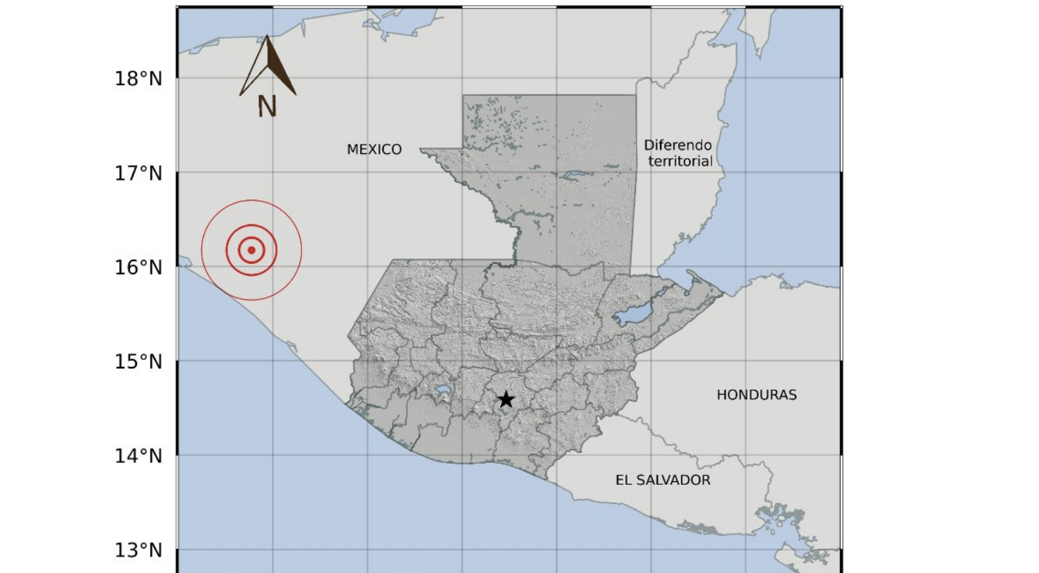 Fuerte temblor en México fue sensible en el suorccidente de Guatemala. (Foto Prensa Libre: Insivumeh) 