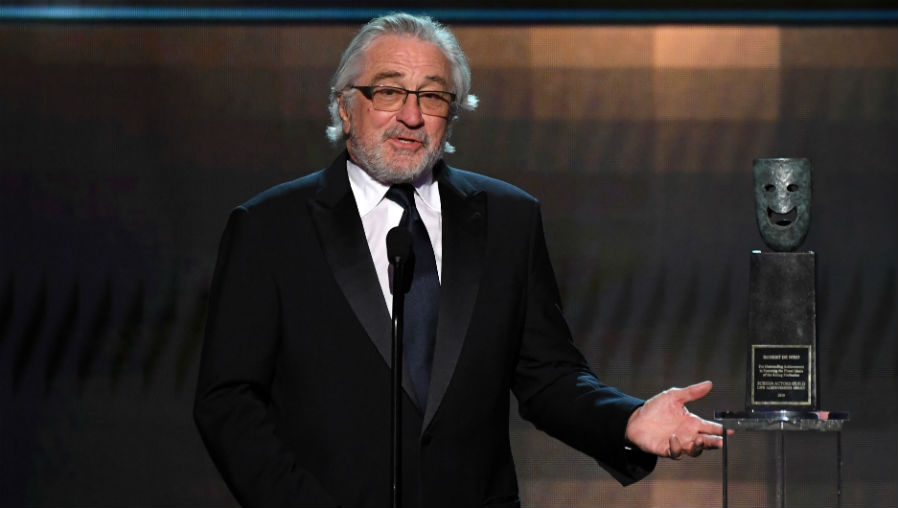 Robert de Niro criticó a Trump durante su discurso en la 26 edición de los SAG. (Foto Prensa Libre: AFP)
