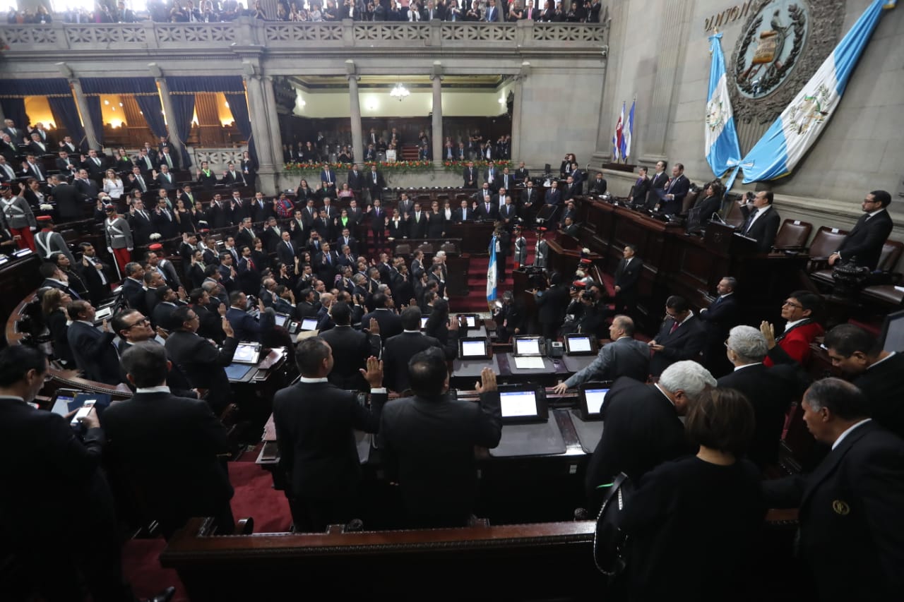 La novena legislatura fue instalada con 160 diputados. (Foto Prensa Libre: Érick Ávila)