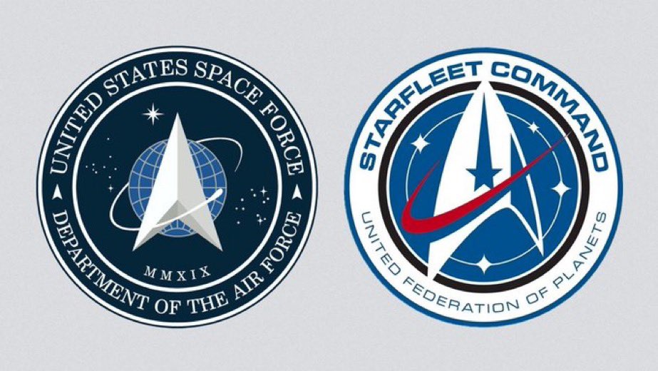 Nuevo logo de la Fuerza Espacial de EE. UU. es similar al del Comando Starfleet de la serie "Star Trek", según fanes.