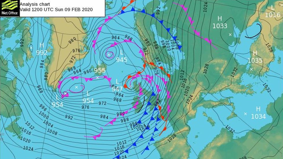 Las tormentas Ciaria y Dennis que azotaron a Reino Unido causaron enormes daños por el viento y las inundaciones. MET OFFICE