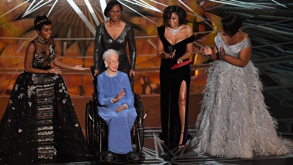 Katherine Johnson recibió una gran ovación durante la ceremonia de los premios Oscar de 2017.