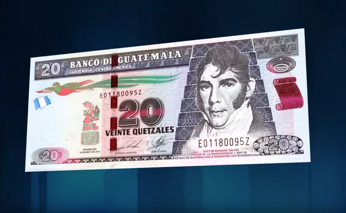 El billete de Q20 tendrá una versión conmemorativa. (Foto Prensa Libre: Hemeroteca PL)