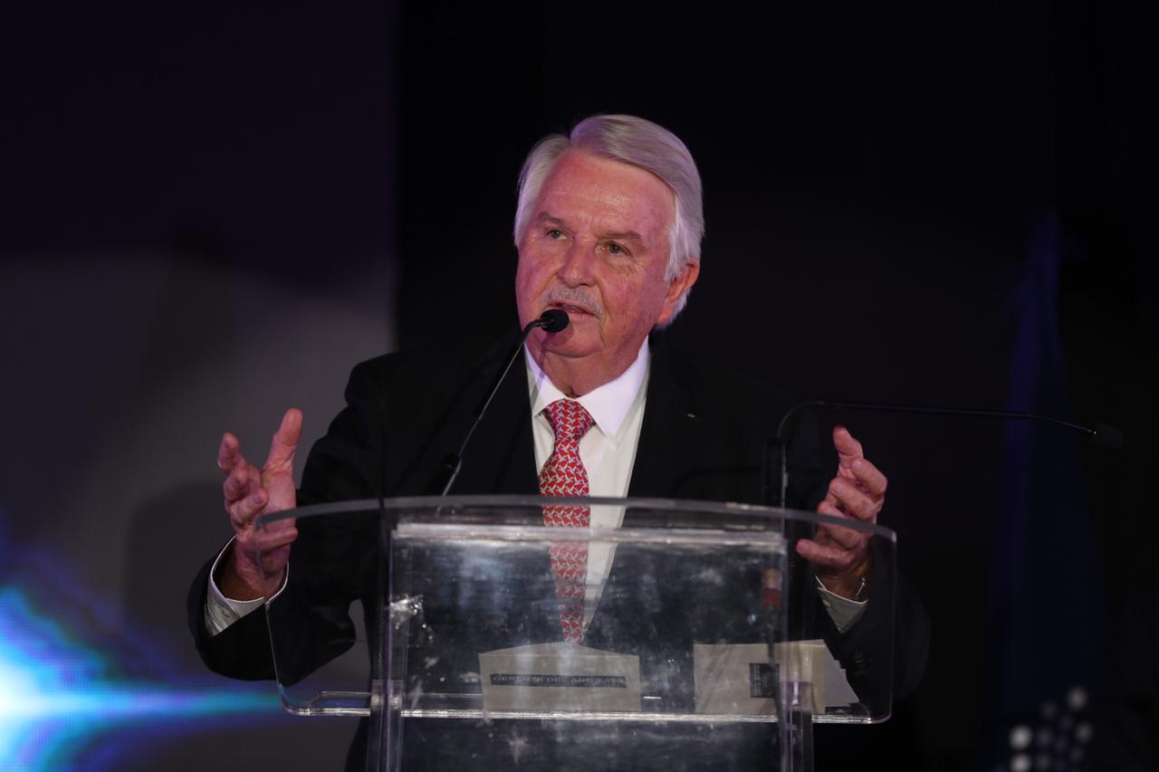 Juan Niemann, ganador del reconocimiento Gerente del año. (Foto Prensa Libre: Óscar Rivas)