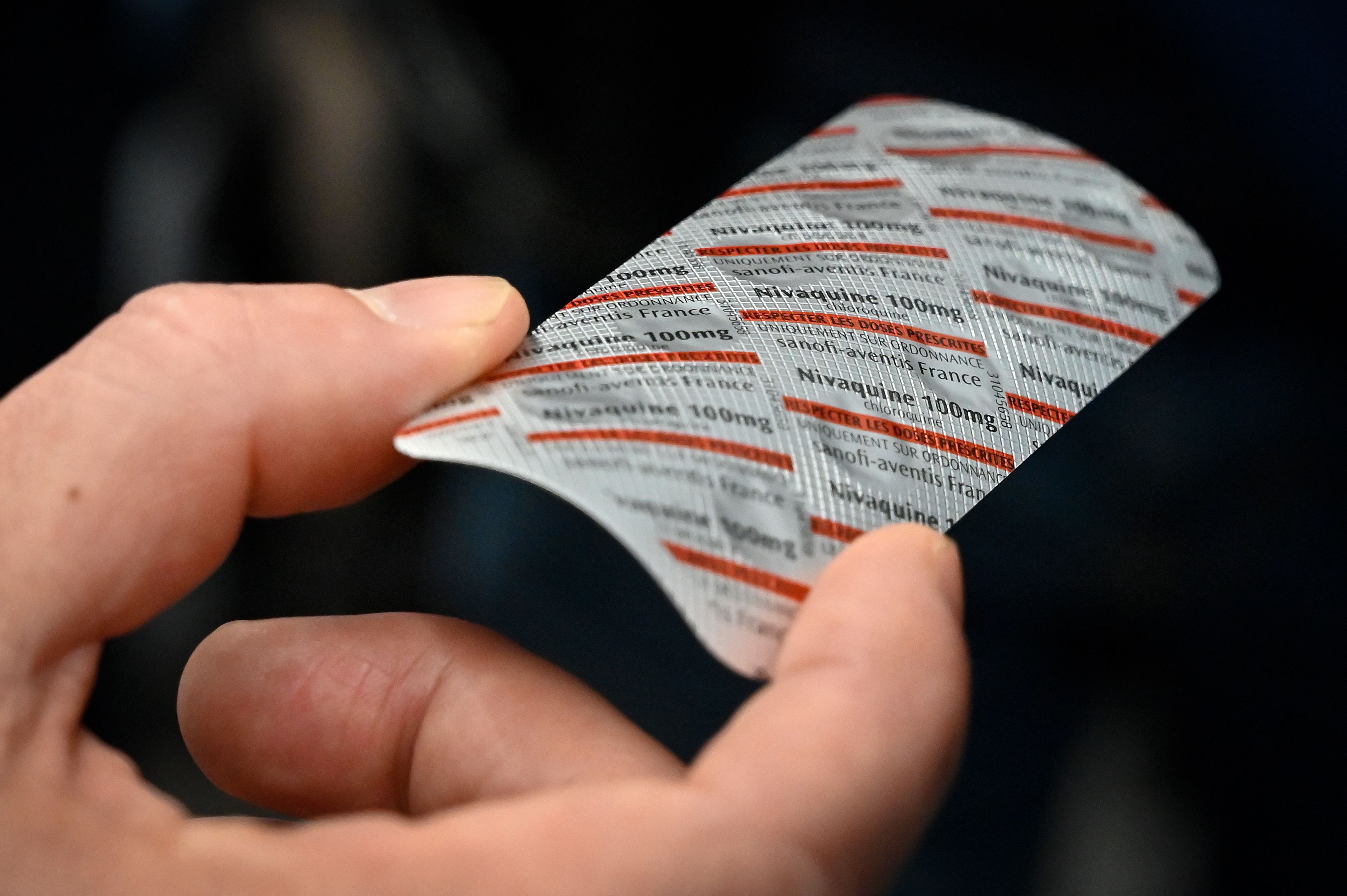 Un blister de Nivaquina, pastillas que contienen cloroquina. (Foto Prensa Libre: AFP)