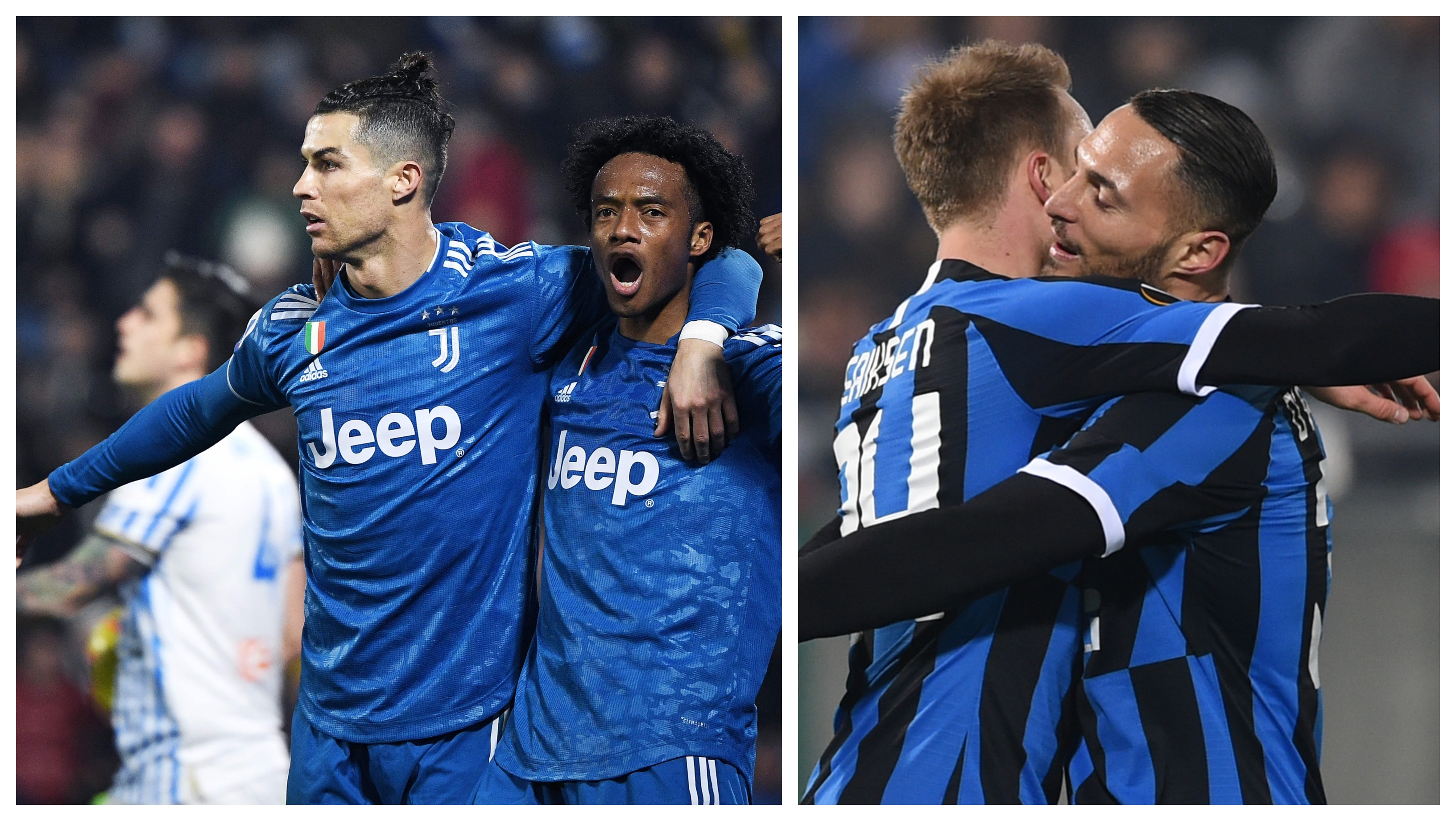 Juventus e Inter de Milán se enfrentarán en uno de los duelos más atractivos de la Serie A. (Foto Prensa Libre: EFE y AFP)