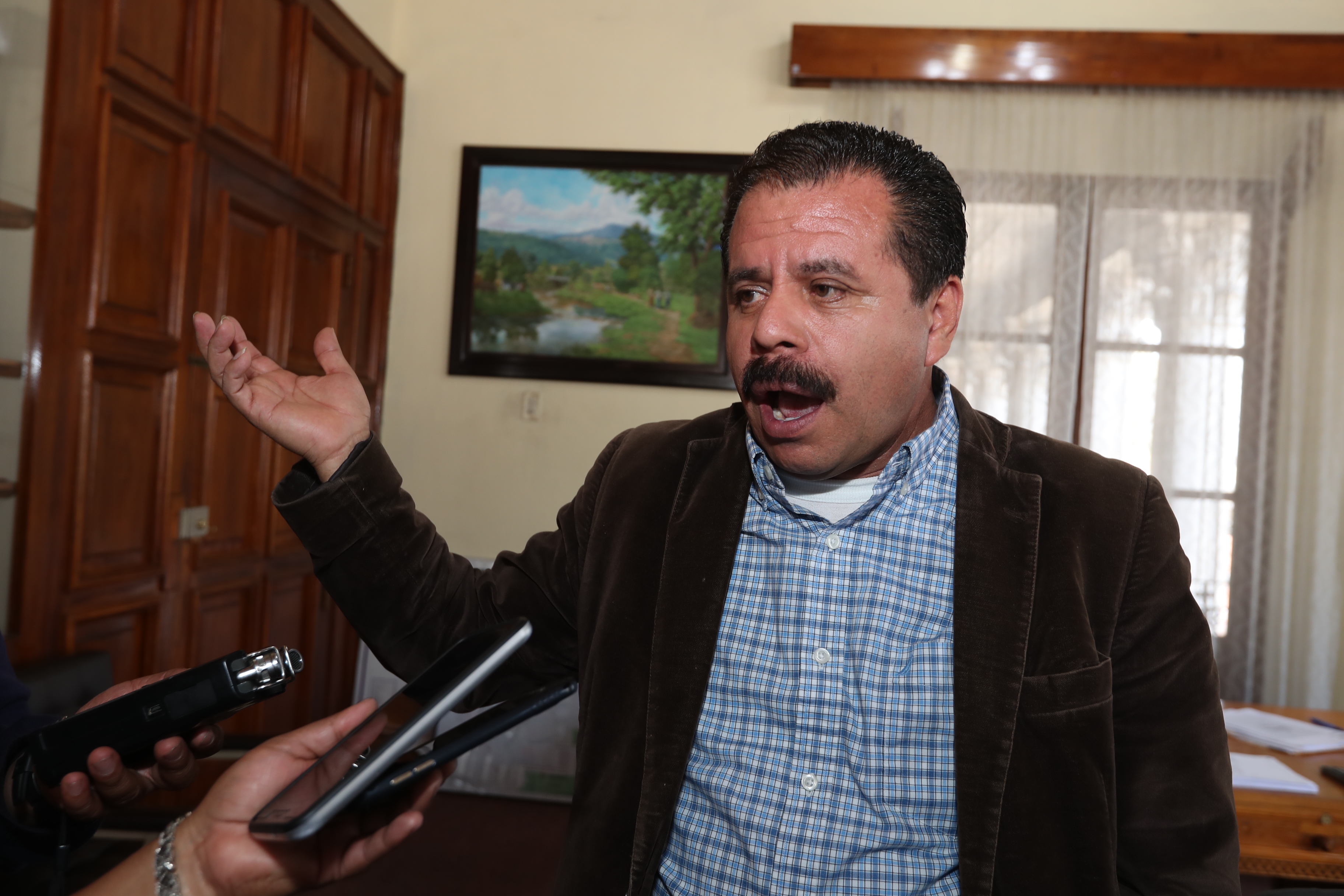 Juan Fernando López Fuentes, alcalde de Quetzaltenango. (Foto Prensa Libre: Mynor Toc) 