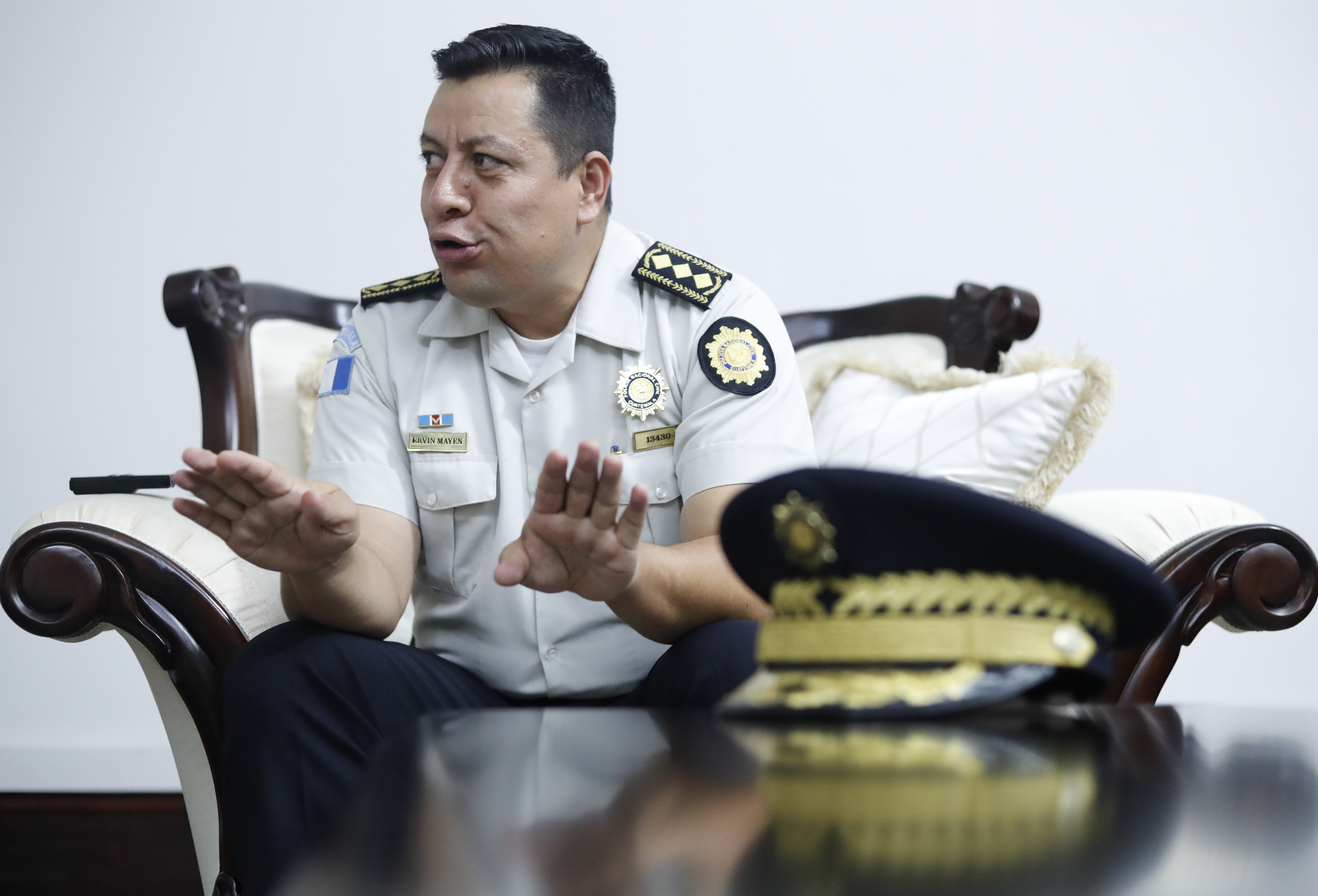 Ervin Mayén, director de la Policía Nacional Civil, (PNC) (Foto Prensa Libre: Esbin García)