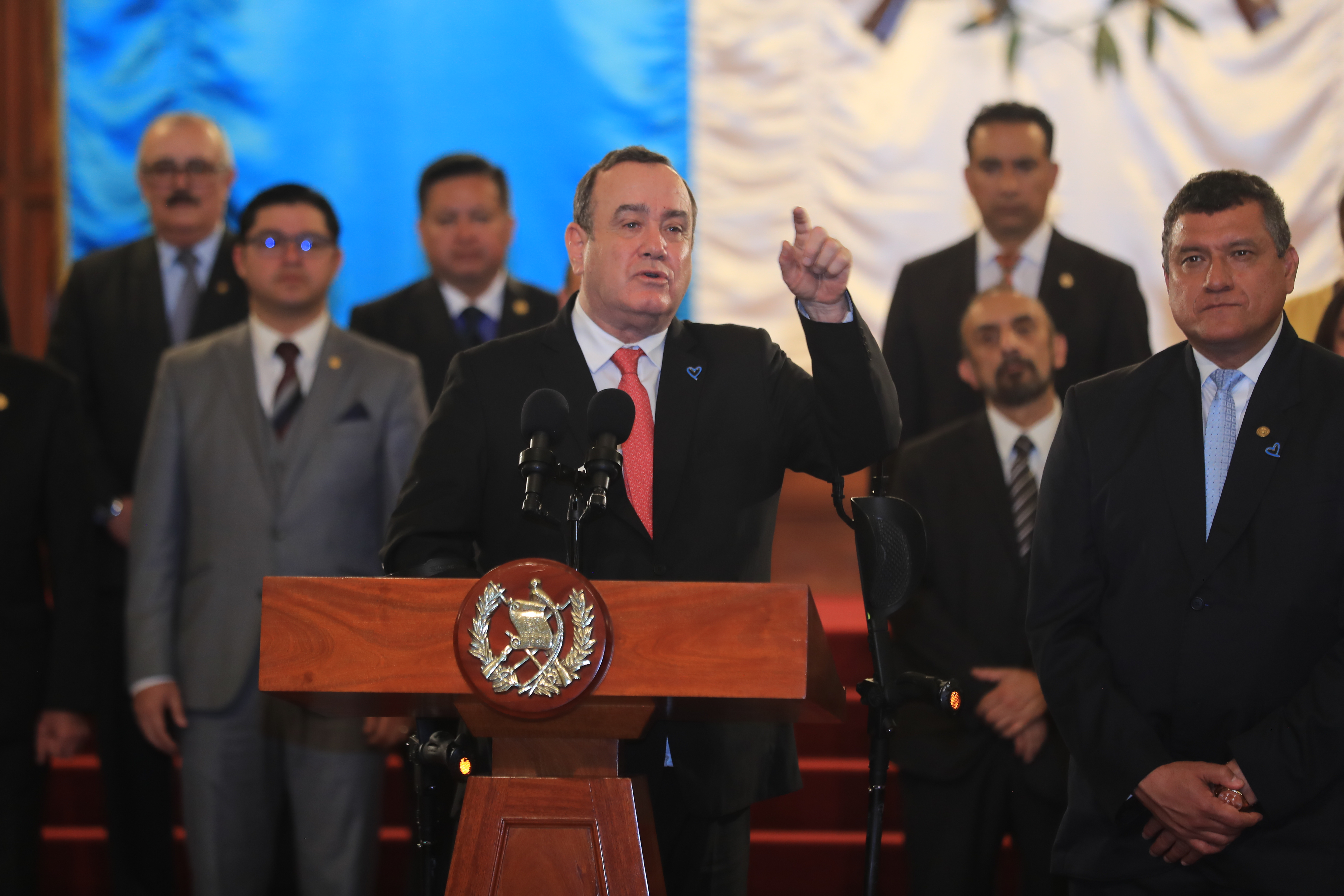 El presidente Alejandro Giammattei anunció que se prepara para detectar cualquier caso de coronavirus. (Foto Prensa Libre: Juan Diego González)