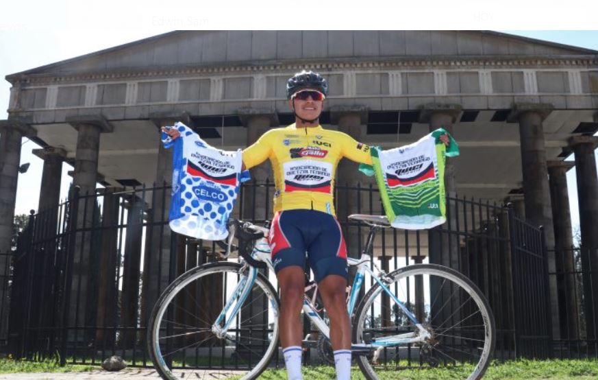 El ciclista Edwin Sam ha tenido destacadas participaciones. (Foto Prensa Libre: Hemeroteca PL)