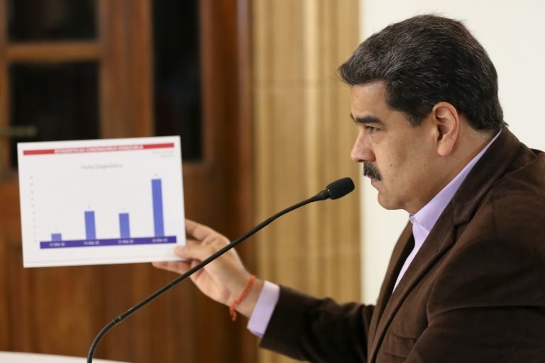 Tras años siendo muy crítico con el FMI, ahora Maduro acude al ente para buscar financiación. (Foto Prensa Libre: EPA)