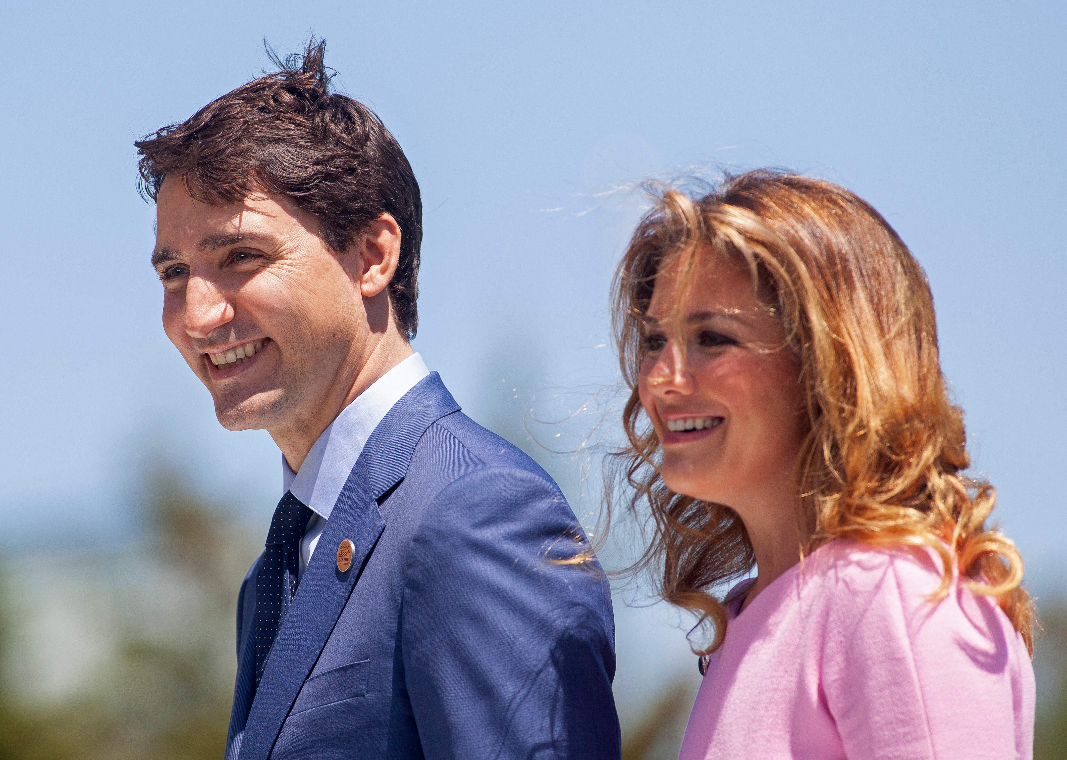Justin Trudeau, primer ministro canadiense, y su esposa Sophie Gregoire Trudeau. (Foto Prensa Libre: Hemeroteca PL)