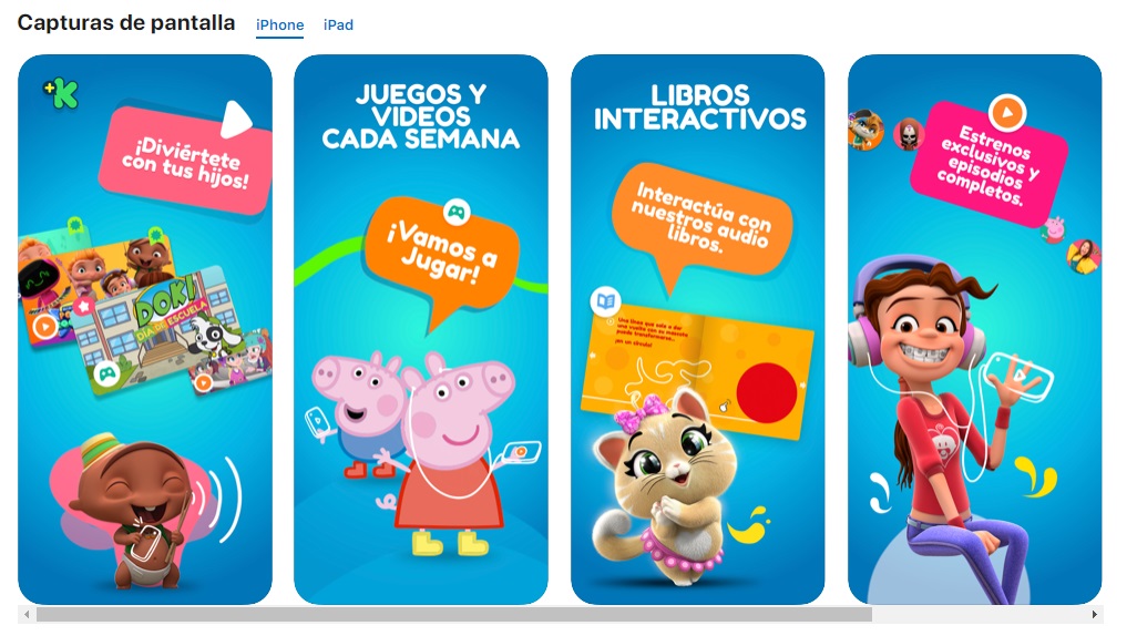 En el app podrá interactuar con los personajes favoritos del canal. (Foto Prensa Libre). 