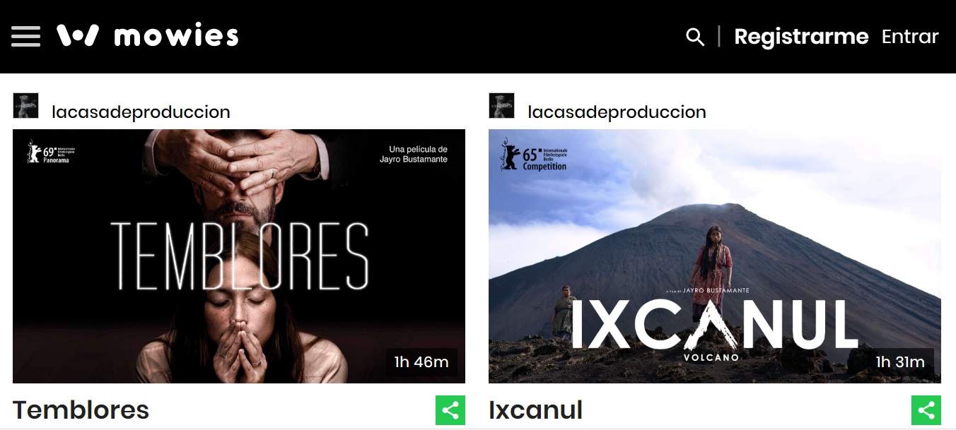 Las películas están disponibles en la plataforma de cine independiente MOWIES. (Foto Prensa Libre). 