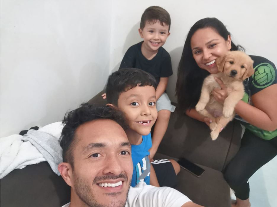 La familia Jerez disfruta de los momentos juntos y confían que pronto pasará esta crisis. (Foto Prensa Libre: Ricardo Jerez)