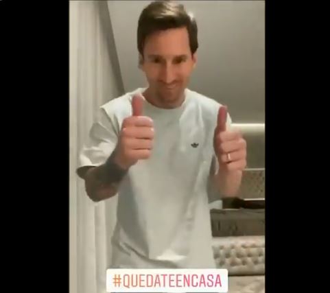Leo Messi comparte con los seguidores su toque con el rollo de papel higiénico. (Foto Prensa Libre: video)