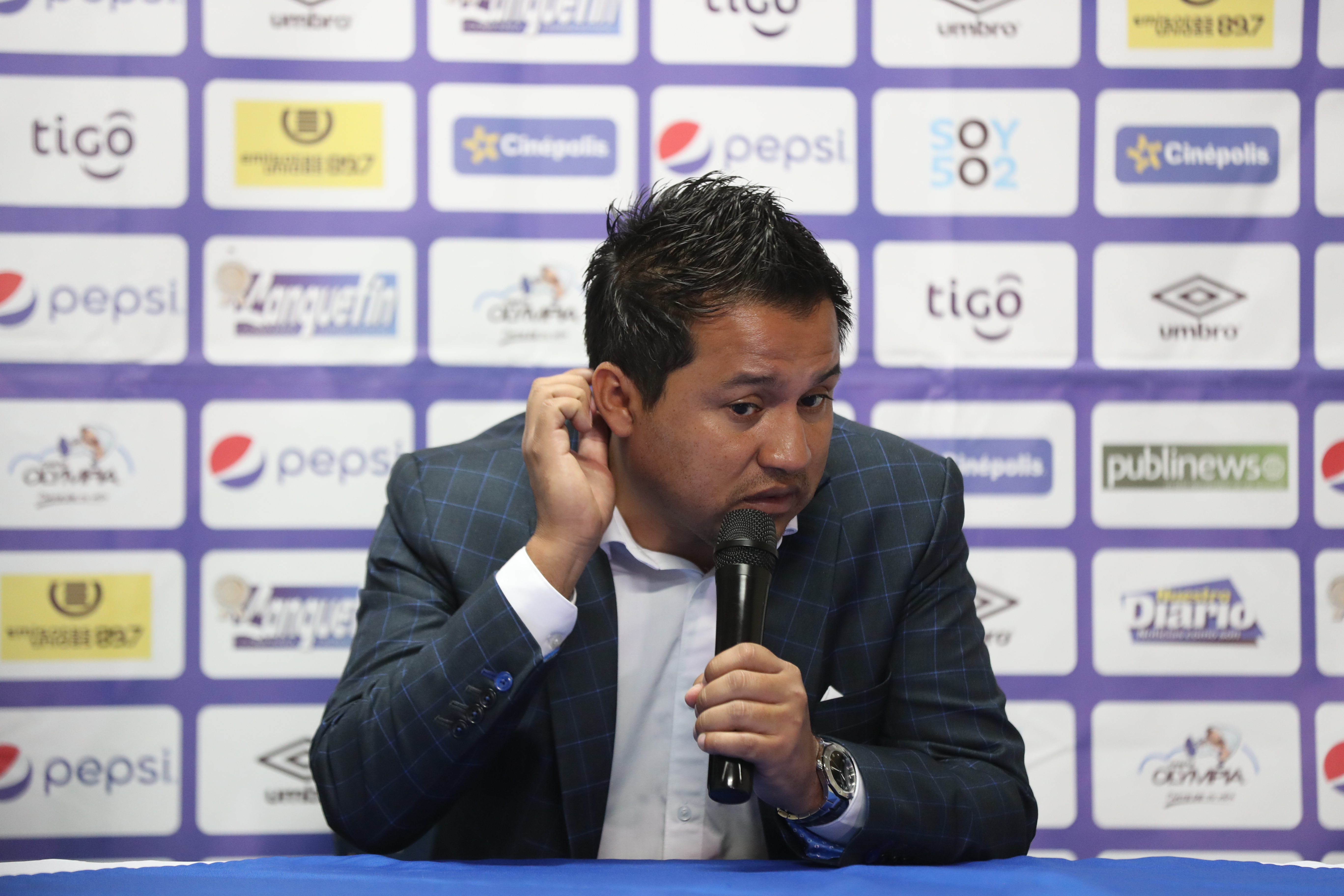 Amarini Villatoro, técnico de la Selección de Guatemaa. (Foto Prensa Libre: Óscar Rivas)