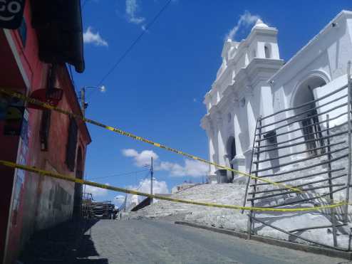 Chichicastenango, Quiché, uno de los centros del turismo en Guatemala cerró sus calles. Foto Prensa Libre: Héctor Cordero