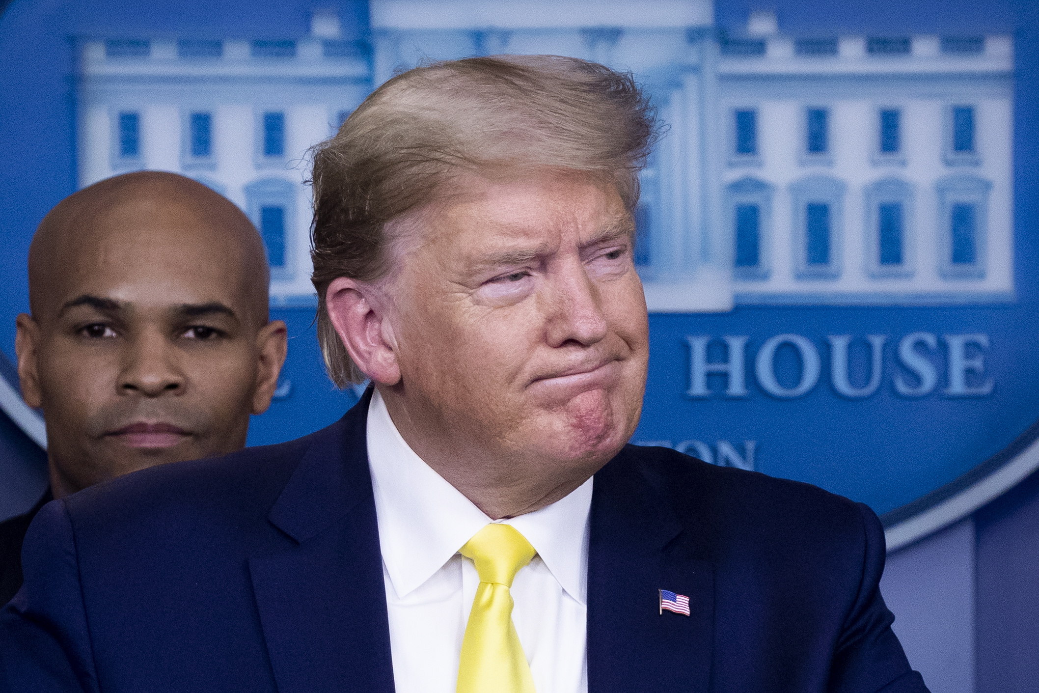 Donald Trump, durante la conferencia de este lunes. (Foto Prensa Libre: EFE)