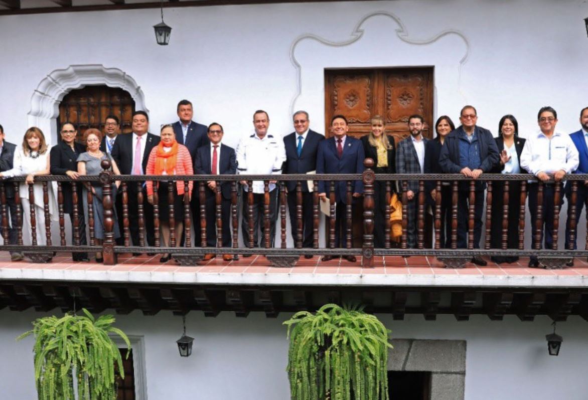 Alejandro Giammatti se reunió con el sector justicia para discutir reformas al SP. (Foto Prensa Libre: Alejandro Giammattei / Twitter)