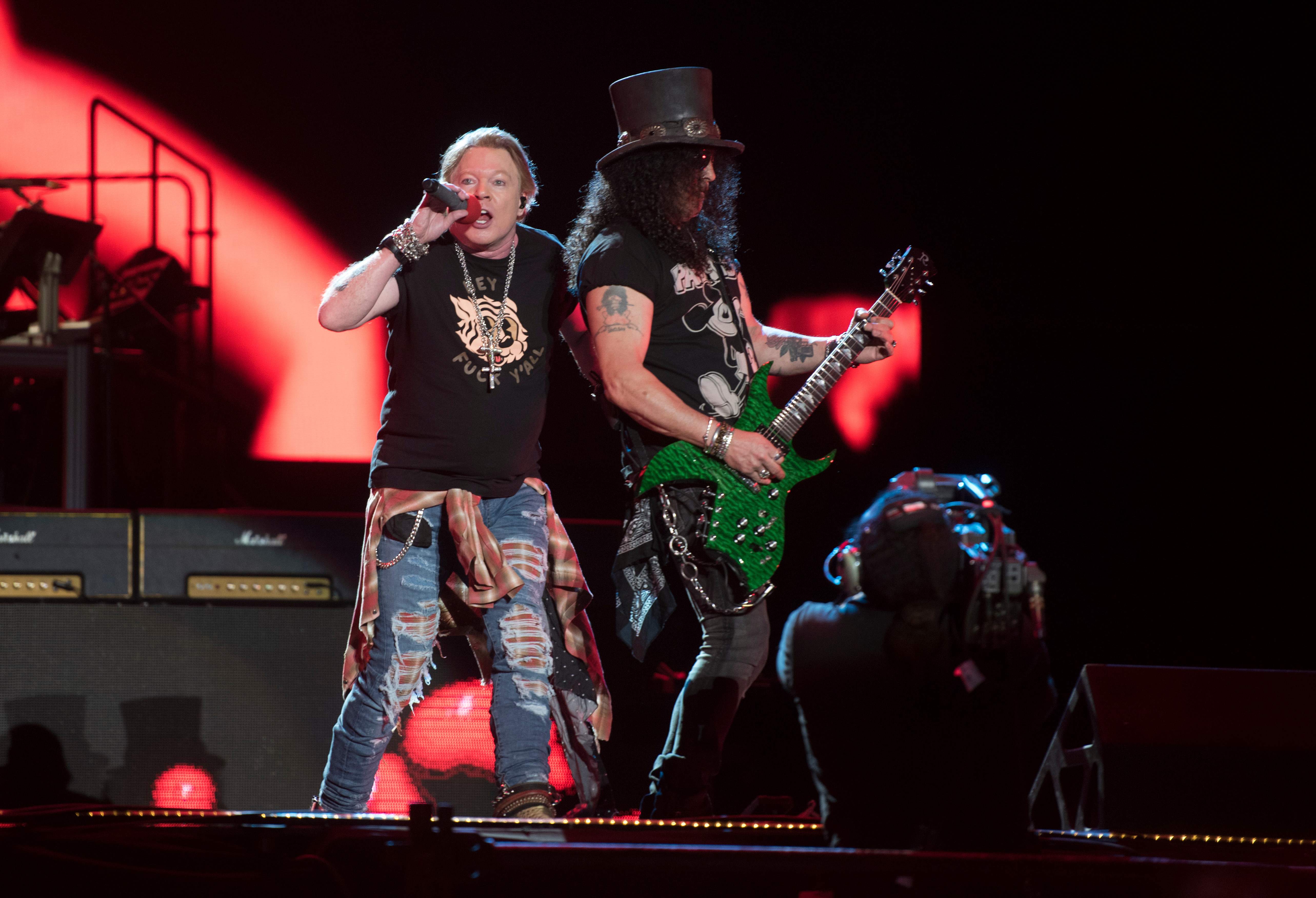 Guns N´ Roses, durante una presentación en México el 14 de marzo de 2020. (Foto Prensa Libre: Hemeroteca PL)