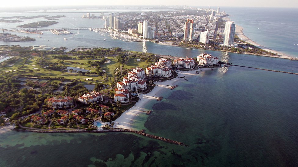 La exclusiva isla de Fisher Island, uno de los barrios más ricos de Estados Unidos.