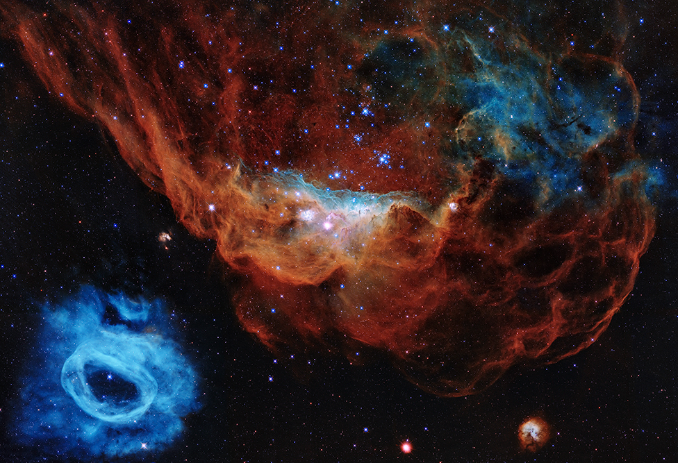 La imagen que reveló la NASA del telescopio Hubble se llama "Cosmic Reef" (Arrecife cósmico). NASA/ESA