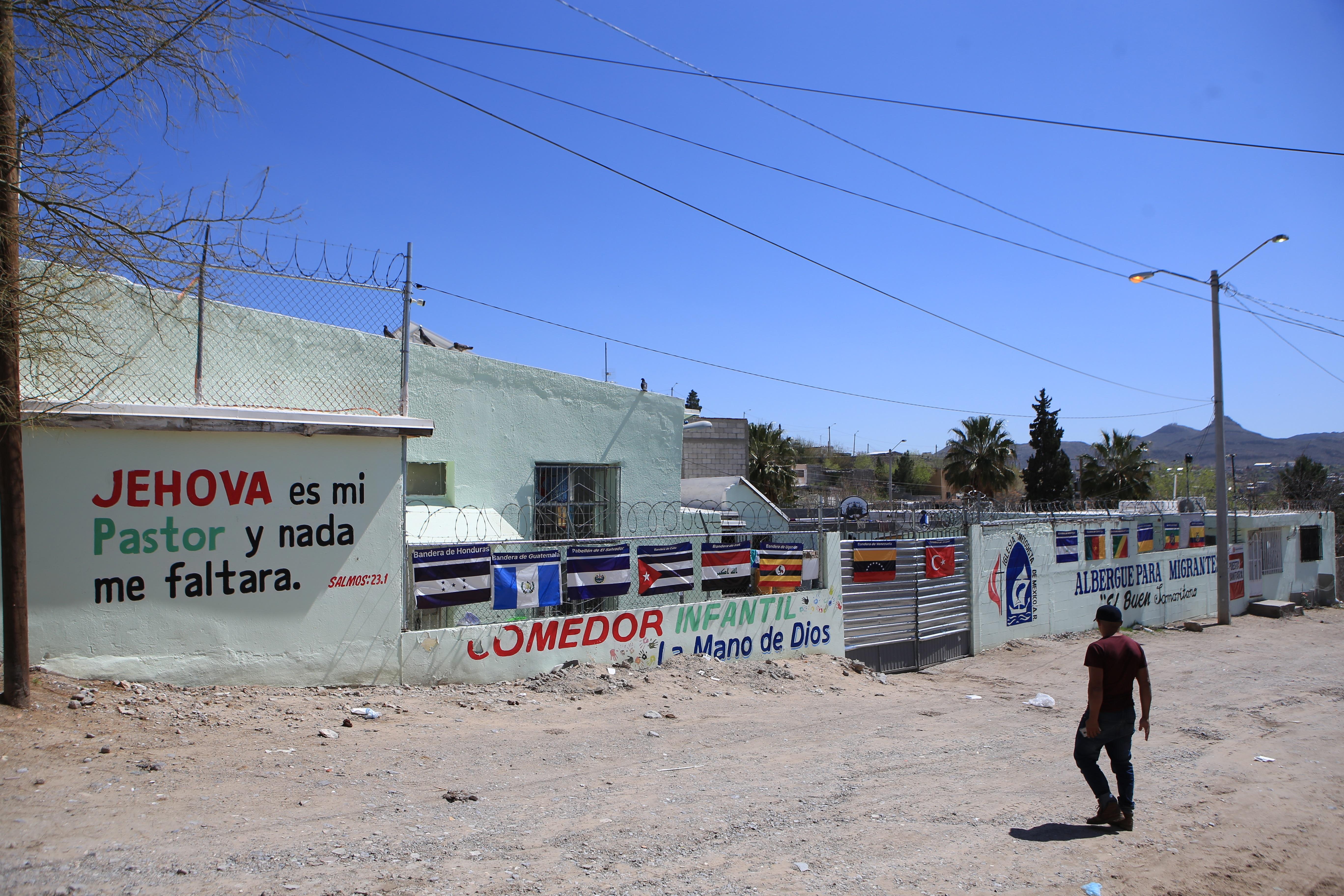 Fotografía de las instalaciones del albergue para migrantes El Buen Samaritano, en Ciudad Juárez, México. (Foto Prensa Libre: EFE)