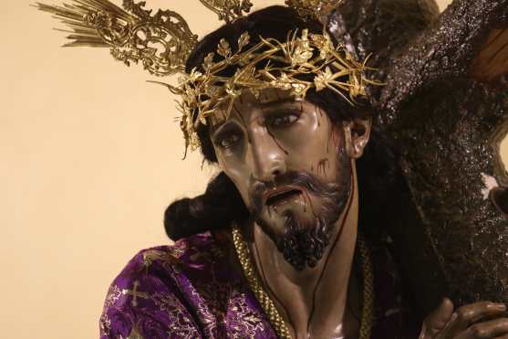 El nazareno del Beaterio de Belén también es conocido como Jesús de las Tres Gracias y Jesús de la Indulgencia. Foto Prensa Libre: Óscar Rivas