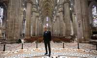Milan (Italy), 12/04/2020.- Italian singer Andrea Bocelli performs a concert in an due to the coronavirus crisis empty Duomo cathedral in Milan, Italy 12 April 2012. (Italia) EFE/EPA/LUCA ROSSETTI / COURTESY SUGAR PRESS EDITORIAL USE ONLY/NO SALES