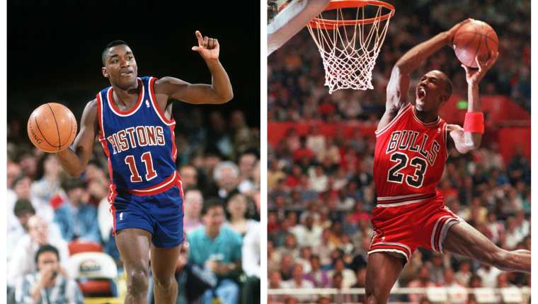 Isiah Thomas asegura que Michael Jordan no es el mejor de la historia. (Foto Prensa Libre: NBA y Hemeroteca PL)
